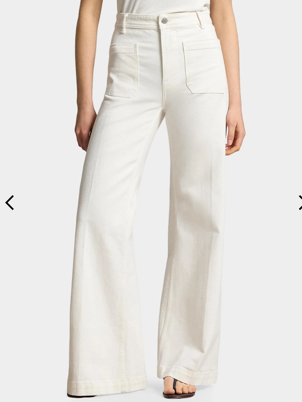 Ralph Lauren High-Rise Wide Leg Women’s Jeans in White